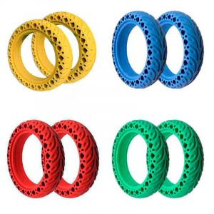 Rueda maciza 8,5x2 para patinete eléctrico color Rojo / Verde / Amarillo / Azul